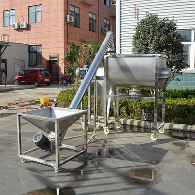 Stainless / Carbon Steel Horizontal Ribbon Mixer For Powder Mixing