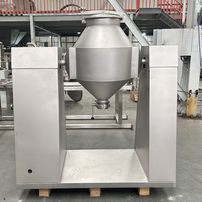 Stainless Steel Double Cone Blender with 100-1500L Capacity and Adjustable Speed for Batch Production