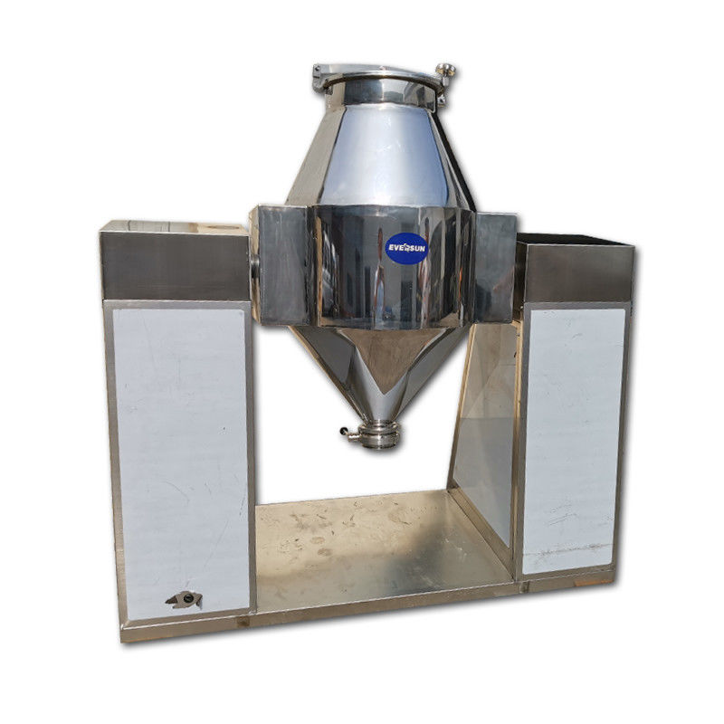 Stainless Steel Double Cone Mixer , Chemical Dry Powder Mixer Food Powder And Granule Automatic Mixer