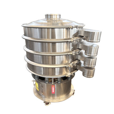 Δονητικό μηχάνημα διαλογής με οθόνες πολλαπλών στρώσεων που επιτρέπει τον ταυτόχρονο διαχωρισμό πολλαπλών διαβαθμίσεων μεγέθους σωματιδίων